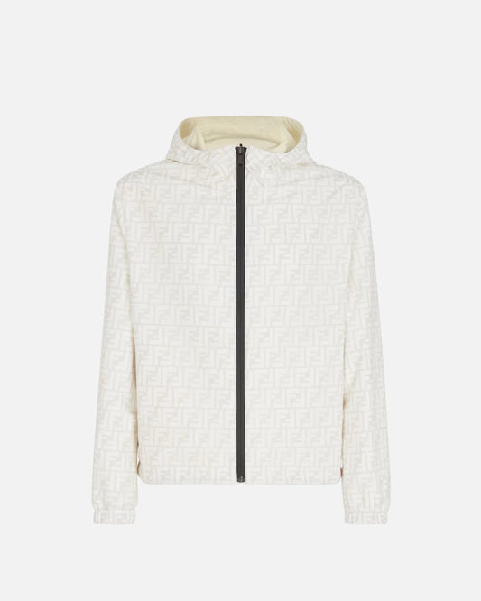 Veste imperméable Fendi - blanc/noir